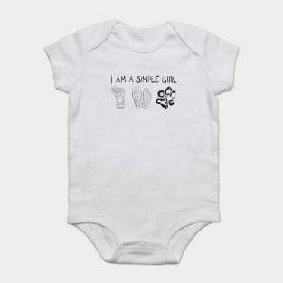 I Am A Simple Girl Baby Bodysuit